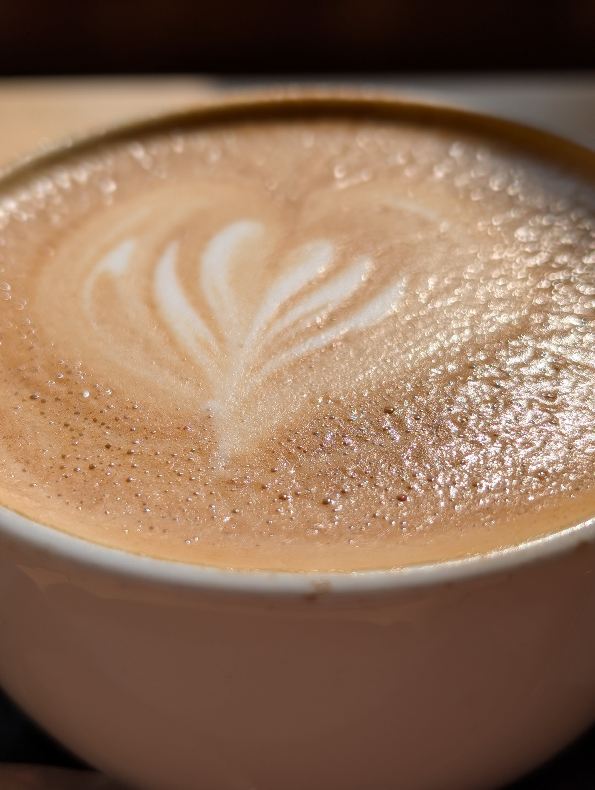 Flat white coffee.