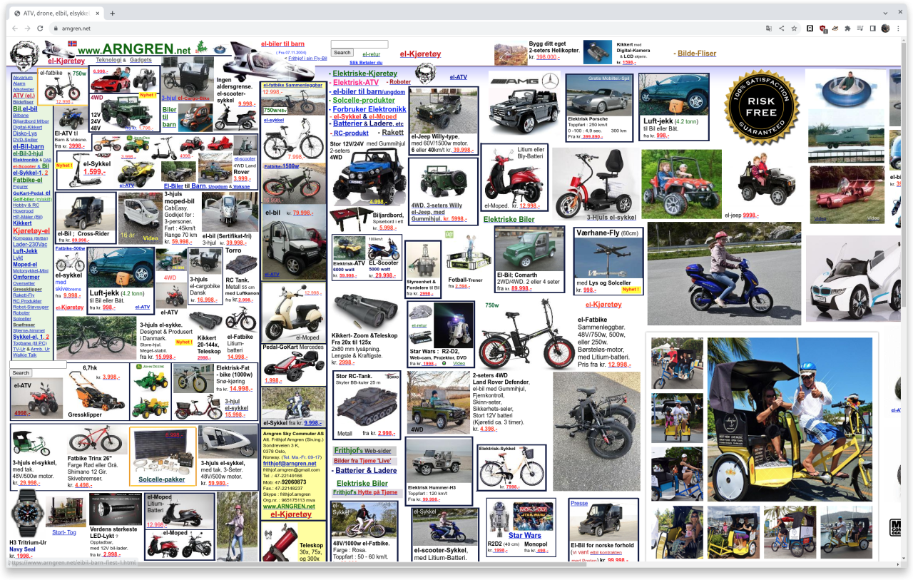 Screenshot of arngren.net
